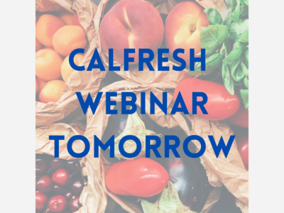 Free Webinar on CalFresh Benefits